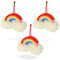 3 Pack Rainbow Sponge Loofah Body Scrubber with Ribbon Loop for Shower (8.5 x 3.5 x 5.5 In)